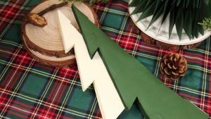 6 Pcs Neutral Christmas Tree Honeycomb Centerpiece Christmas Trees with Golden Balls Modern Christmas Home Decor Xmas Gift