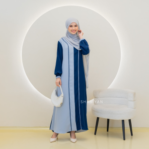 SHABIYAN-395 Gamis Wanita Remaja Santri Kombinasi Wollycrepe XS - Jumbo