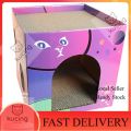 Cat Toy House Indoor Cats Scratching Board Scratch Board Corrugated Cardboard Scratcher Sleeping Bed Accessories   Mainan Rumah Kucing Murah Gila 猫抓板屋 猫抓板窝. 