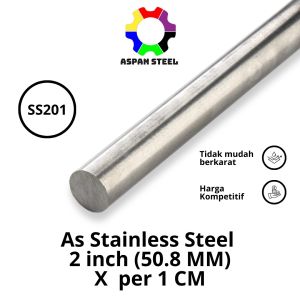 As 50.8mm (2 inch) stainless steel 201