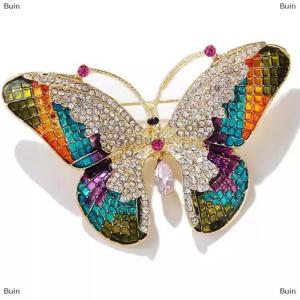 [COD] Buin Fashion Butterfly Brooches For Women Girls Colorful Butterfly Pins Wedding Party Jewelry Daily Clothing Accessories Gifts