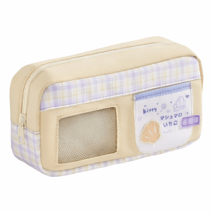 GTRBFDS Màu Pastel ngọt ngào Hộp đựng bút chì Dung lượng lớn với cửa sổ ảnh rõ nét Túi đựng bút chì Di động Túi đựng văn phòng phẩm Quà tặng