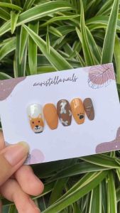 Kuku palsu/ fake nails/ press on nails/ wedding fake nail/ fake nail lucu