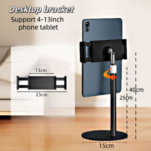 Oatsbasf Phone Holder Desktop Height Adjustable Flexible Multi Angle Adjustable Stand for 4.7-7" Devices for Video Recording