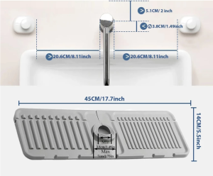 Multifunctional Kitchen Sink Splash Guard Silicone Faucet Mat Sink Water Splash Guard Draining COD