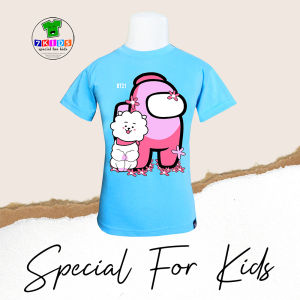 Kaos RJ Among Us Lengan Pendek Anak Cewek Baju Lebaran 2025