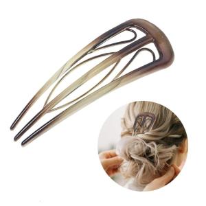 6pcs Unique Shape French Hair Clip with 3 Internal Teeth Designs For Women’s Vintage Hairstyles And Daily Fashion Needs
