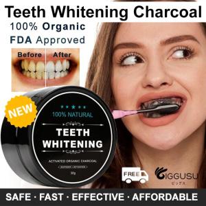 SINGAPORE LOCAL FDA Approved/ 100% AUTHENTIC/ Teeth whitening Charcoal Powder/ Organic/ Toothbrush 30g (30 grams)
