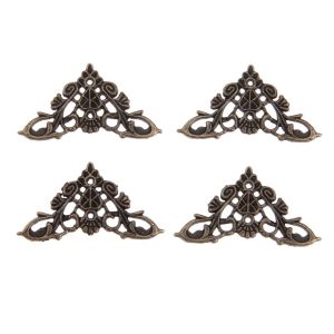 XANTHE Zinc Alloy with Screwss Feet Leg Gifts Case Jewelry Box Home Decor Furniture Hardware Corner Brackets Scrapbook Album Decorative Protector