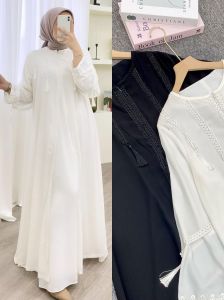 ZIFA FASHION // COD // READY STOCK ! SYAFIRAH SWAROVSKI ABAYA SERIES // ABAYA RENDA //ABAYA PUTIH WOLFIS MIX CRUTY // ABAYA JAMBUL HITAM PUTIH READY SIZE M L XL XXL JUMBO // ARABIAN GAMIS UMROH HAJI TERBARU // GAMIS ARAB HITAM PAYET // *RA