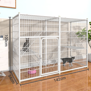 Cat Cage Besar Murah 3 Tingkat 2 Level Cat Cage Big Size Large Platform Cat House Cat Villa White for Many Cats