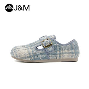 Joy&Mario Womens Loafers Comfortable Slip-on Plaid Loafers