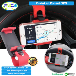 Holder HP Mobil Dudukan Ponsel Kemudi Mobil Phone Holder Car GPS Dudukan Handphone Stir Mobil Stand