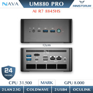 Mini PC Minisforum UM880 UM890 PRO R9 8945HS DDR5 AMD AI Oculink Gaming Máy Tính Chơi Game 880 R7 8845HS