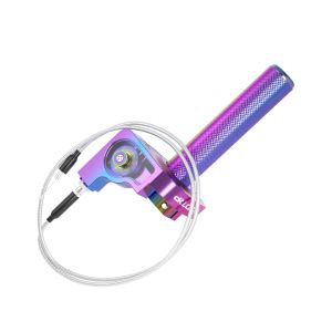 ZSDTRP ด้ามจับคันเร่งพร้อมสายเคเบิ้ลขนาด7/8 "22Mmอลูมิเนียมเพลาหมุนคันเร่ง CNC ส่วนประกอบสากลสำหรับรถจักรยานยนต์มอเตอร์ไซค์วิบากเอทีวี