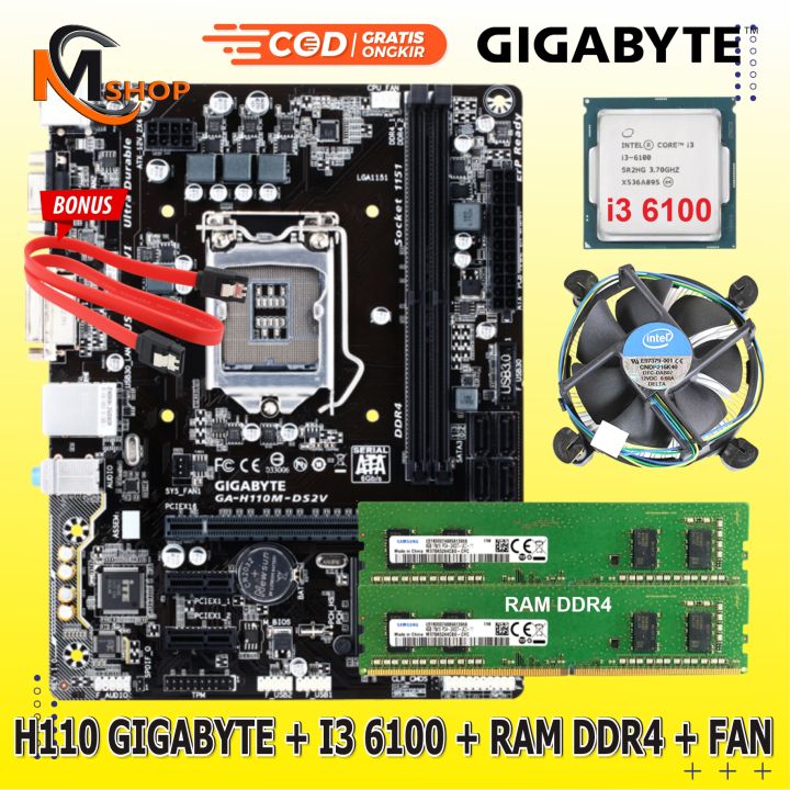 Lga 1151 I3 6100t Motherboard Paket Mainboard Motherboard Mobo