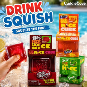 CuddleCove Ice Cube Squishy Stress Relief Toy Slow Rising Maltose Fidget Cube for Kids Adults
