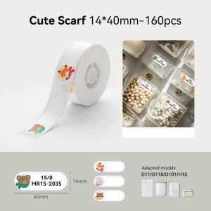 NIIMBOT D11/D110/D101 Name Sticker Waterproof Oil Proof No Glue Residue Food Toy Cartoon ColorThermal Label Paper