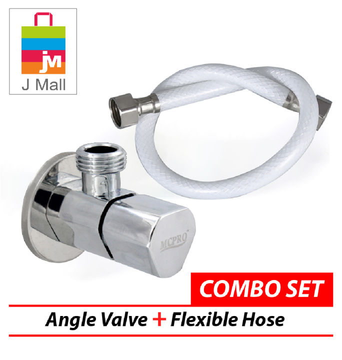 COMBO SET ] [Angle Valve + Flexible Hose] MCPRO Angle Valve (AC01) and