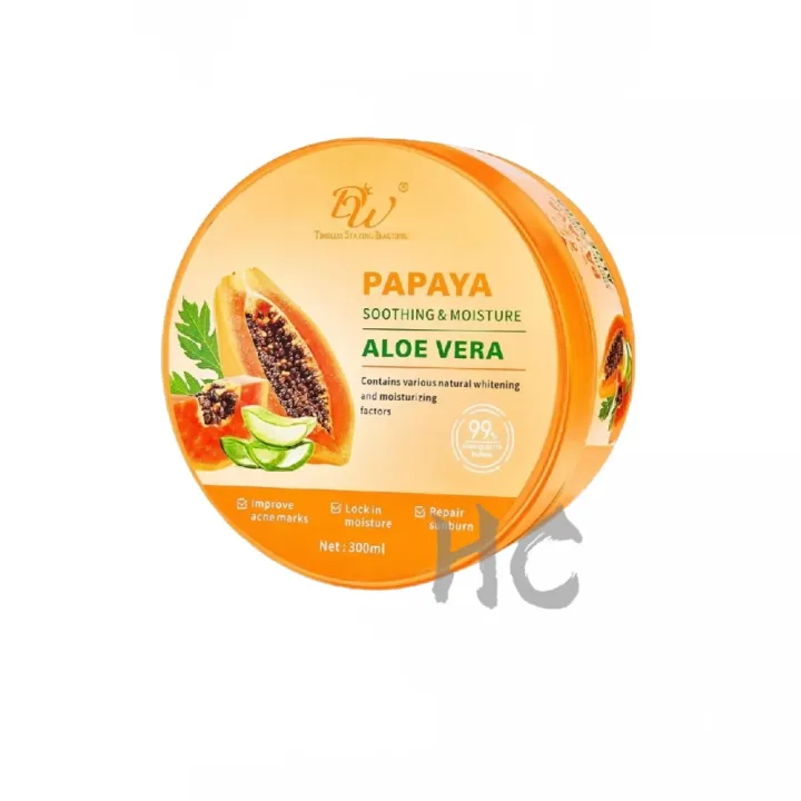 99% PAPAYA + ALOE VERA Soothing Gel Moisturizing Brightrning Hydrating For  All Skin 300ml Brightening Skin Care Fragrance-Free Gel - Lazada | Lazada PH
