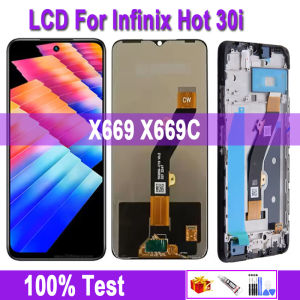 6.56"Original LCD Display For Infinix Hot 30i X669 X669C LCD Display Touch Screen Digitizer Assembly X669D LCD Replacement