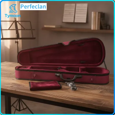Perfeclan Hard Shell Triangular Violin Case Sturdy Violin Case with Shoulder Strap Travel Reinforced for Violinists