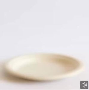 50pcs Round Paper Plates Oil Resistant Biodegradable Food Snack Tray Microwavable Anti-Seepage Dessert Fruit Tray