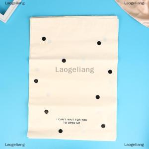 [COD] Laogeliang 10 cái lô Bow Knot bao bì túi không thấm nước hậu cần quần áo Bưu Chính Pouch tùy chỉnh nhựa vận chuyển gửi thư Túi