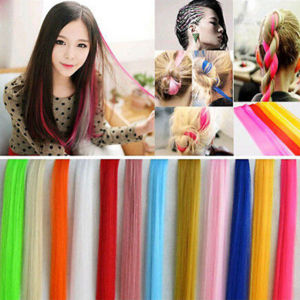 Cutora ผู้หญิง22 "คลิปที่มีสีสันผมปลอมตรง Toupee ไฮไลท์ต่อผมแฮร์พีซ