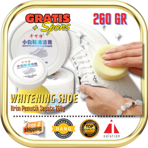 Krim Pemutih Sepatu + Spons 260g - Krim Pembersih Sepatu 260g - Cream White Shoes Cleaner 260g