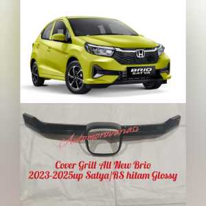 Cover Grill Bumper Depan All New Brio 2023 2024 2025 2026 Rs Satya Hitam Glossy Carbon Glossy Cover List Grill Brio