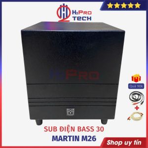 Loa Sub Điện Bass 30 Martin 350W Cao Cấp - Tặng Dây AV Loa Sub 30 Hầm Siêu Trầm Karaoke Lực Bass Khoẻ - H2Pro Tech