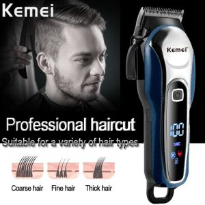 Kemei KM-1995 Electric Hair Clipper Professional Rechargeable Beard Trimmer & Nose Hair Cutter - Cordless Mens Razor Shaver Machine
