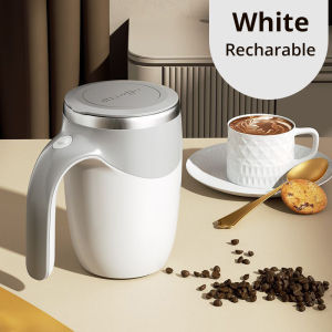 380ml Automatic Magnetic Coffee Cup Rechargeable Self Stirring Mug Auto Self Mixing Stainless Steel Cup For Coffee Tea Hot Chocolate Milk Mug for Home Office Travel