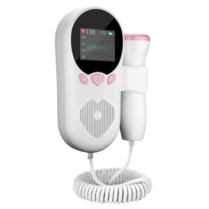 【Free Gel】Fetal Doppler Heartbeat Detector Portable Ultrasound Pregnant Baby Heart Rate Monitor LCD 2.5MHz Pocket Vascular Doppler