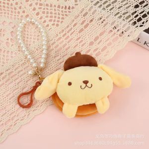 10CM 三丽鸥卡通可爱毛绒蝴蝶结珍珠链钥匙扣零钱包 10CM Sanrio Cartoon Coin Purse