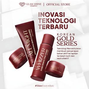 Glam Shine Cosmetics Korean Gold Series - Paket Skincare Mencerahkan & Merawat Wajah