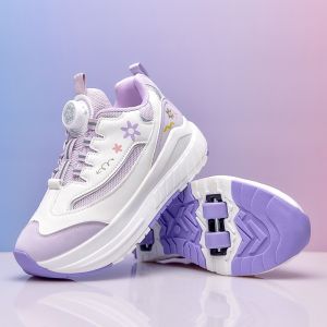 Kids Heelys Roller Skate Shoes 4-Wheel Walking Skates for Boys & Girls Convertible Sports Sneakers