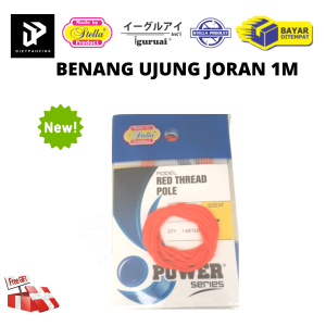 Tali Ujung Joran Tegek 1 meter warna merah Stella Products