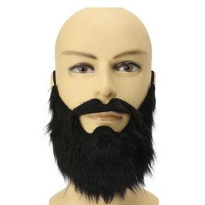 Black Fake Beard Costume Halloween Mustache Costume Cosplay Costume Beard Festival Party Supplies for Kids Adults Gift