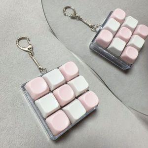 DADOMYD Key Button Finger Keyboard 2/3/6/9 Keys Keycap Decompression Toy Relaxing Gadget Fidget Keychain Adult