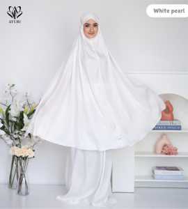 Mukena silk premium meriel by ayuri|mukena silk nikah|mukena 2 in 1|