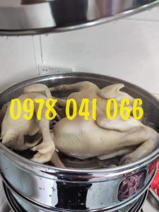 Nồi hấp vịt hấp xả gừng chạy điện đường kính 47cm 3 tầng hấp