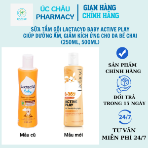 giúp giảm rôm sảy và hăm kẽ vượt trội dung tích 250ml 500ml Sữa tắm gội Lactacyd Baby Gentle Care