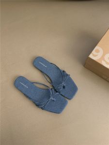[Free Shipping] Plus-Size WomenS Flip-Flops For Outdoor Wear 2025 Summer New Style With Small Floral Design Beach Flat Flip-Flops