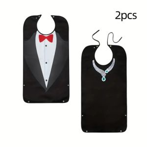 KAWAIIR Oil-Resistant Elderly Bibs Waterproof Foldable Adult Apron Creative Soft Senior Citizens Bibs Elderly Dining