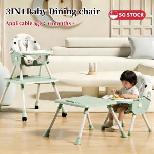 3 in1 Baby Dining Chair Foldable Baby High Chair Learning Seat Child Dining Table And Chair