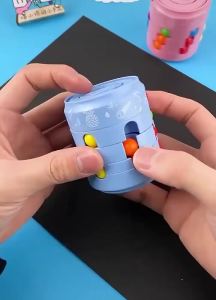 Magic Cube Beans IQ Game Fidget Toys Rotating Finger Cube Toy Improve Logical Thinking and Practical Skills Puzzle Games for Kids