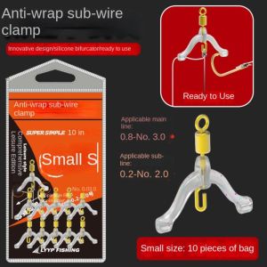 BLACKON Y-Shaped Swivel Ring Fishing Subline Splitter Space  Three-fork Fishing Tackle Connector 8-shaped Ring Connector Divider Luya Fishing Bait Pin Sea Fishing