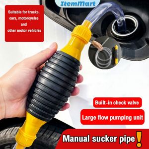 ItemMart 2m Car Fuel Tank Sucker Oil Car Oil Absorber Manual Pump Syphon Fuel Saver Liquid Pumping Pipe